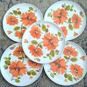 Rare vintage Melamine 9 inch plates